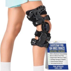 EasyStrap Pro OA Unloader Knee Brace, Adjustable Hinged Support (Right)